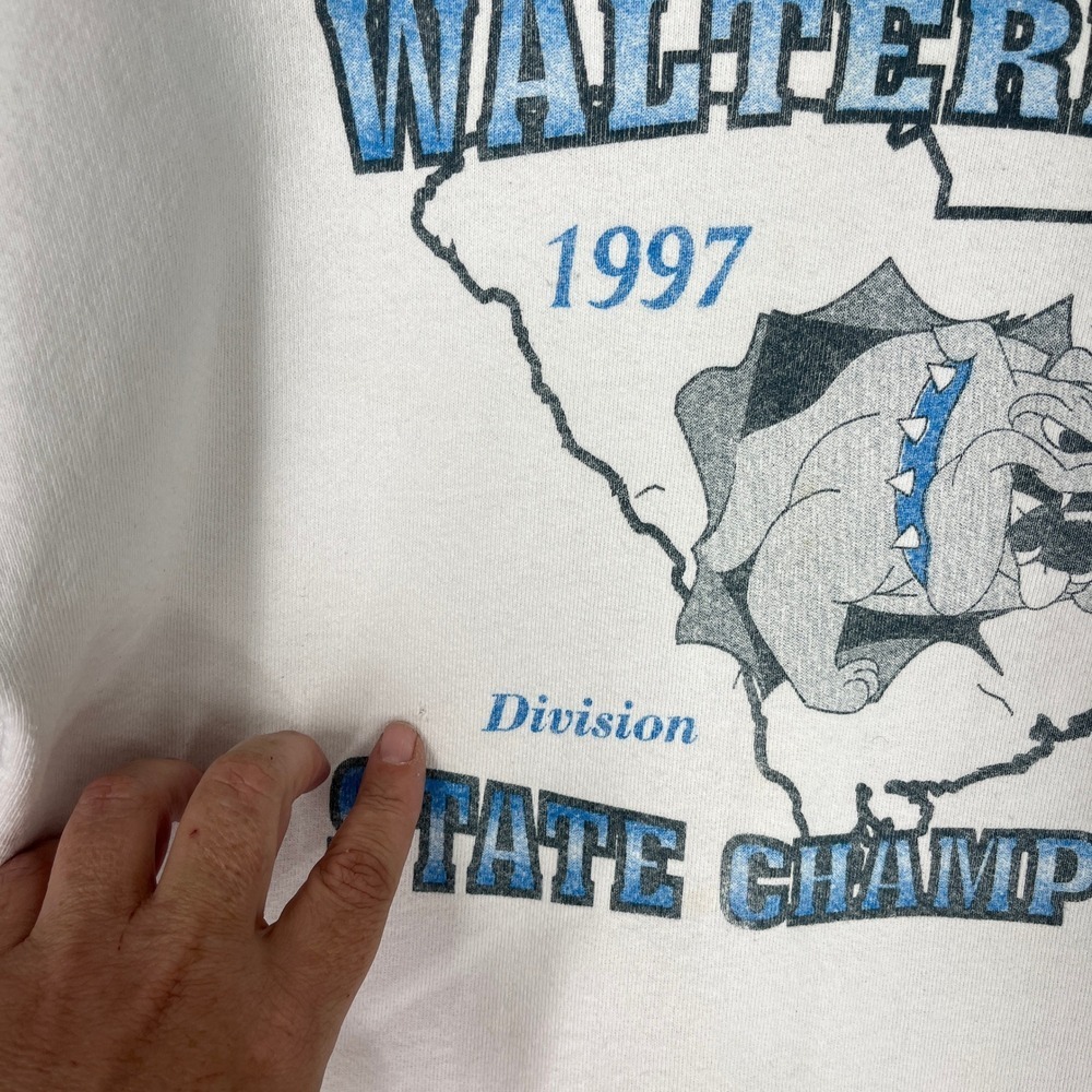 Vintage 1997 Walterboro Bulldogs State Champions Sweatshirt Mens L Carolina 90s - Picture 4 of 11